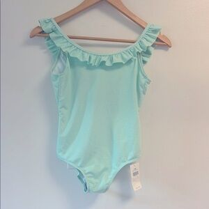 Aqua Ruffled Kids Bodysuit